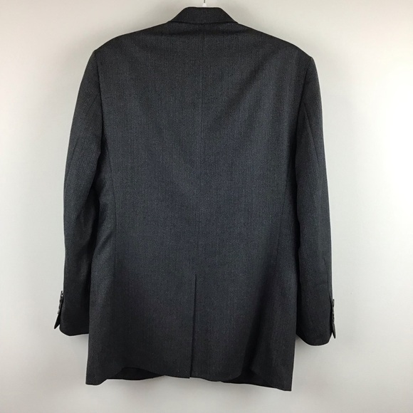 Turnbury Charcoal Gray Herringbone Classic Notch Lapel Sport Coat | 38R - Picture 2 of 14